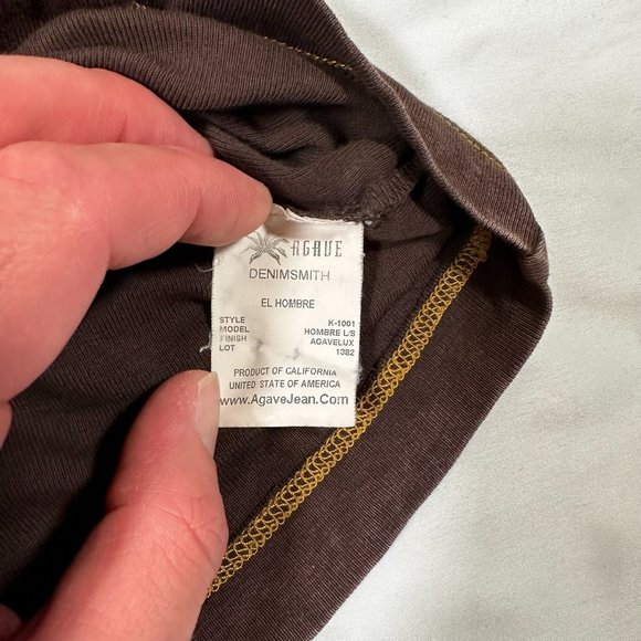 Jake Agave Men's Large Brown Premium Cotton Long Sleeve Shirt - Picture 4 of 12